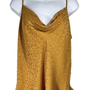 NWT BR Gold Leopard Print Cami Adjustable Straps Unlined Size S